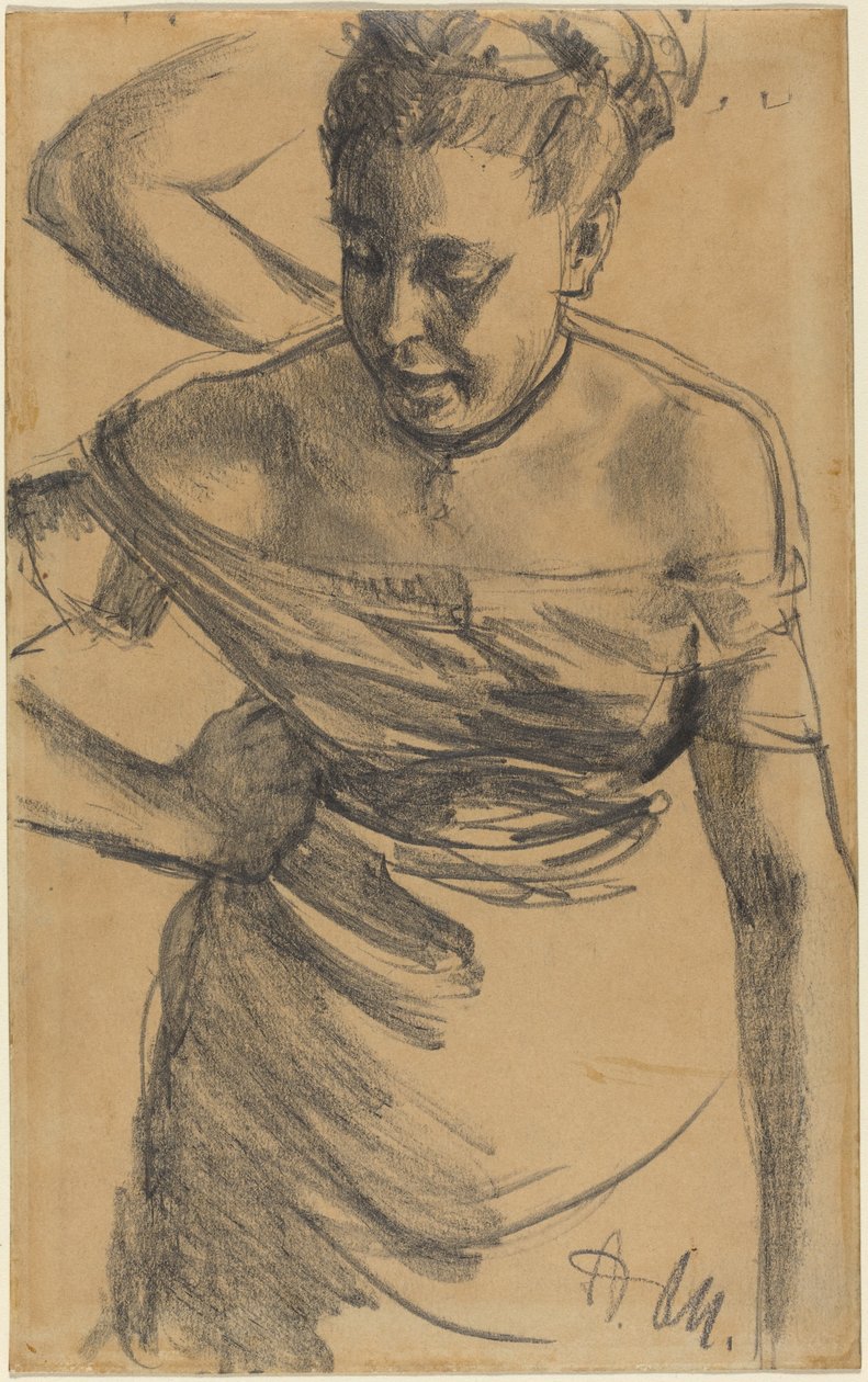Studie av en kvinna av Adolph Menzel