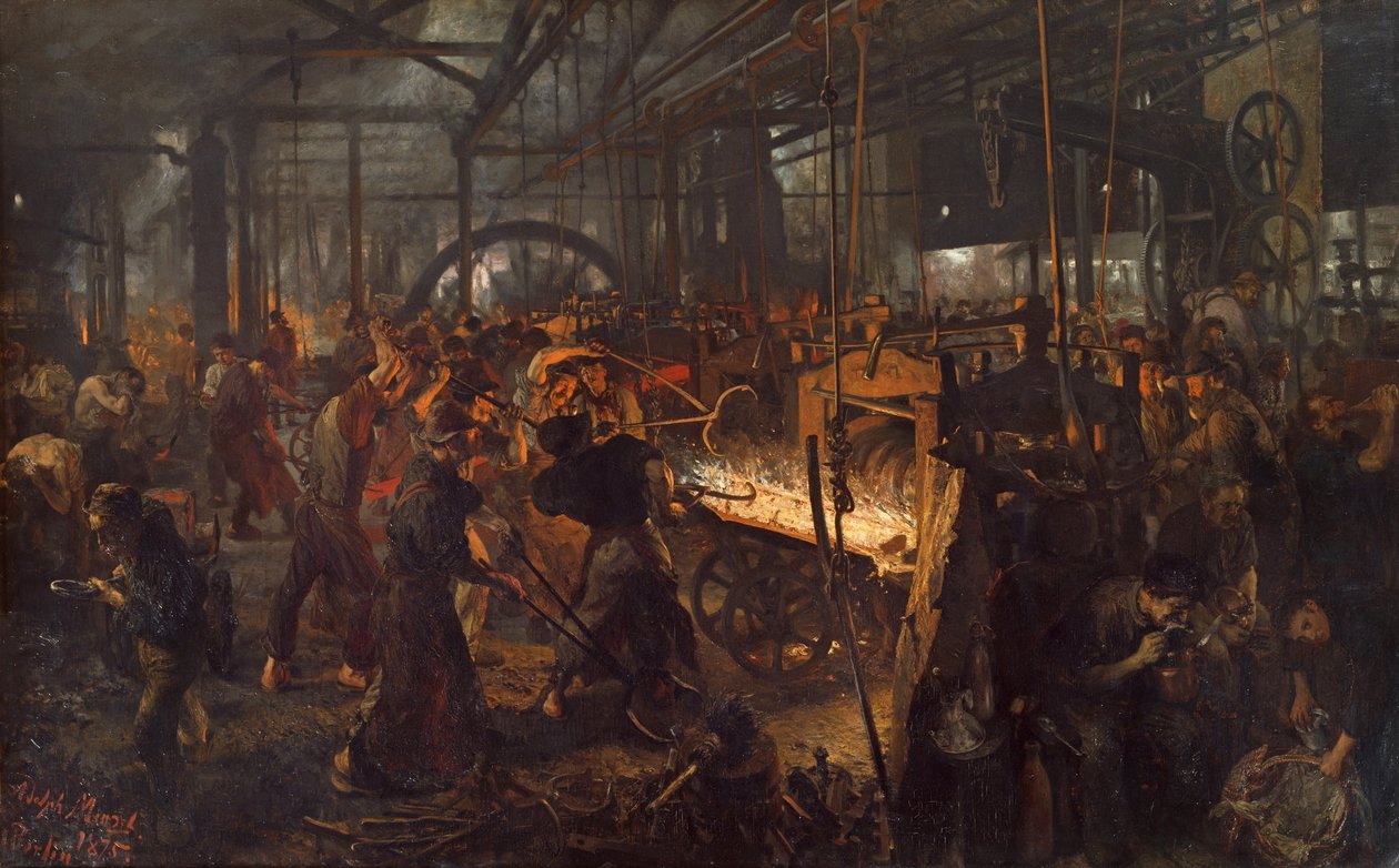 Järnvalsverket Moderna Cyclopes, 1873-1875 av Adolph Menzel