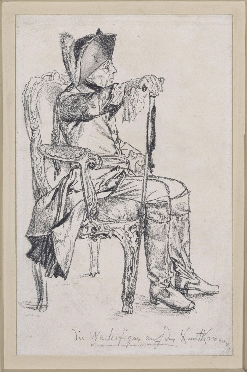 Vaxfigur av Fredrik II (figur kompletterad av Schadow) för det kungliga konstkammaren av Adolph Menzel