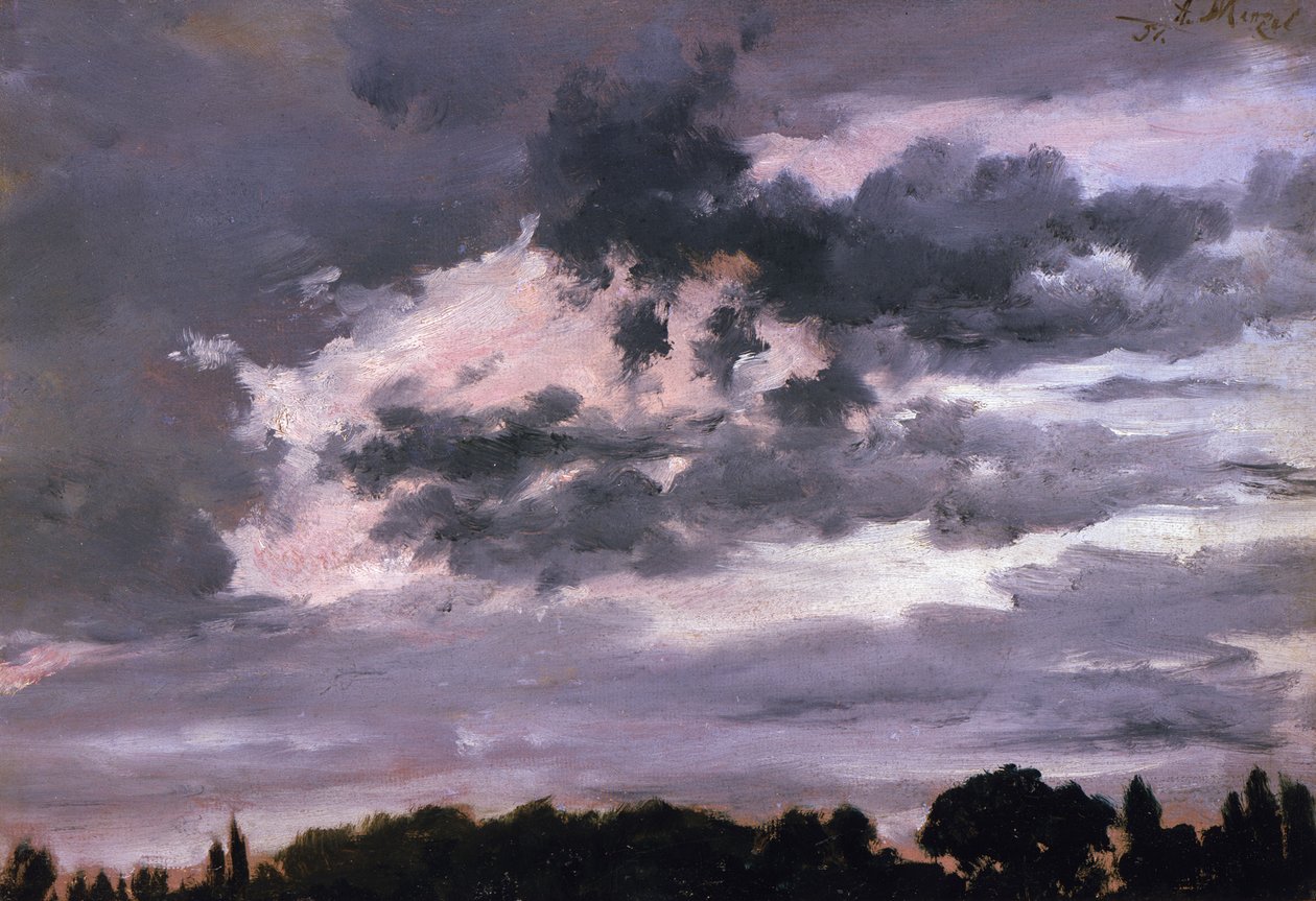 Molnstudie av Adolph Menzel