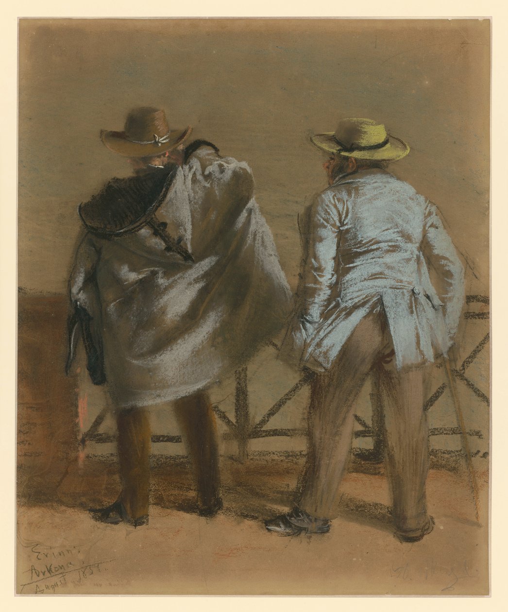 Två badgäster vid havet av Adolph Menzel