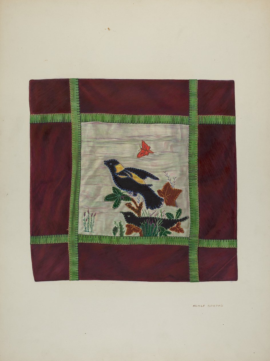 Applikation Coverlet Detail, 1941. av Adolph Opstad