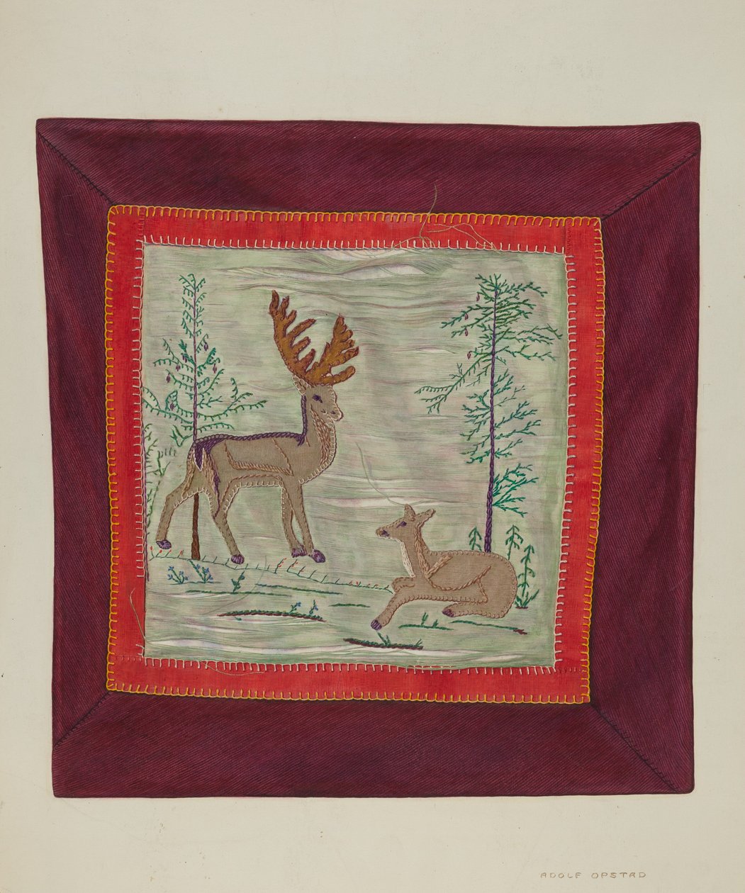 Applikation Coverlet Detail, ca. 1941. av Adolph Opstad