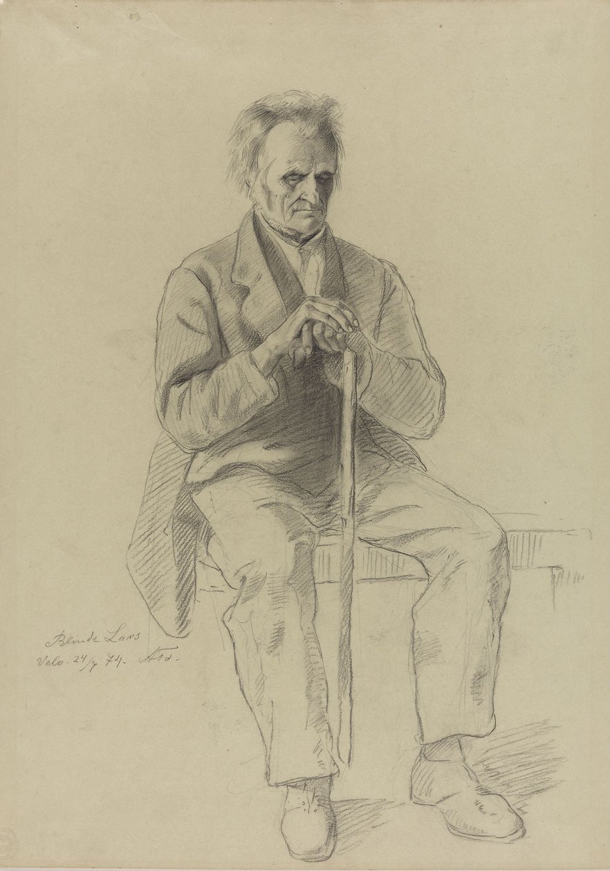 "Blinde Lars" av Adolph Tidemand