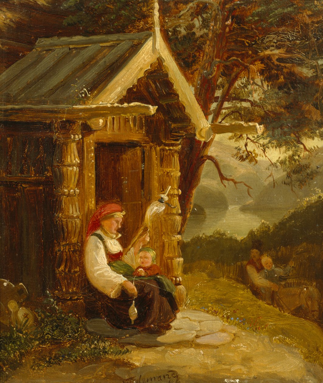 Kväll vid Tinn-sjön av Adolph Tidemand