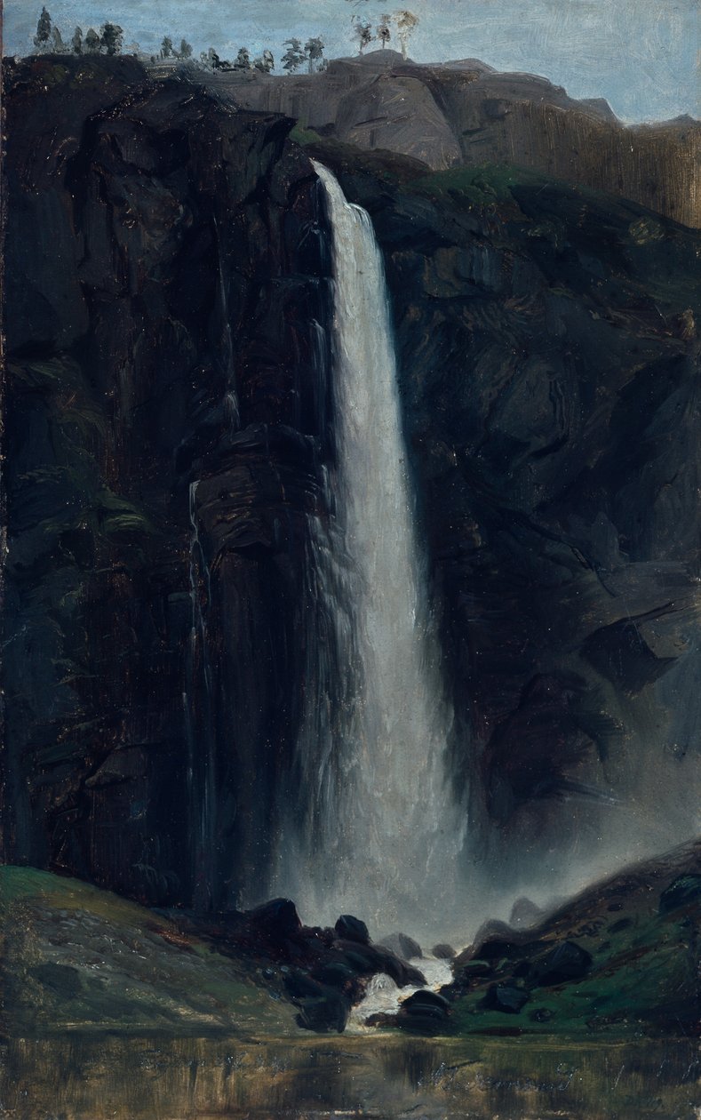 Feigum vattenfall (målning) av Adolph Tidemand