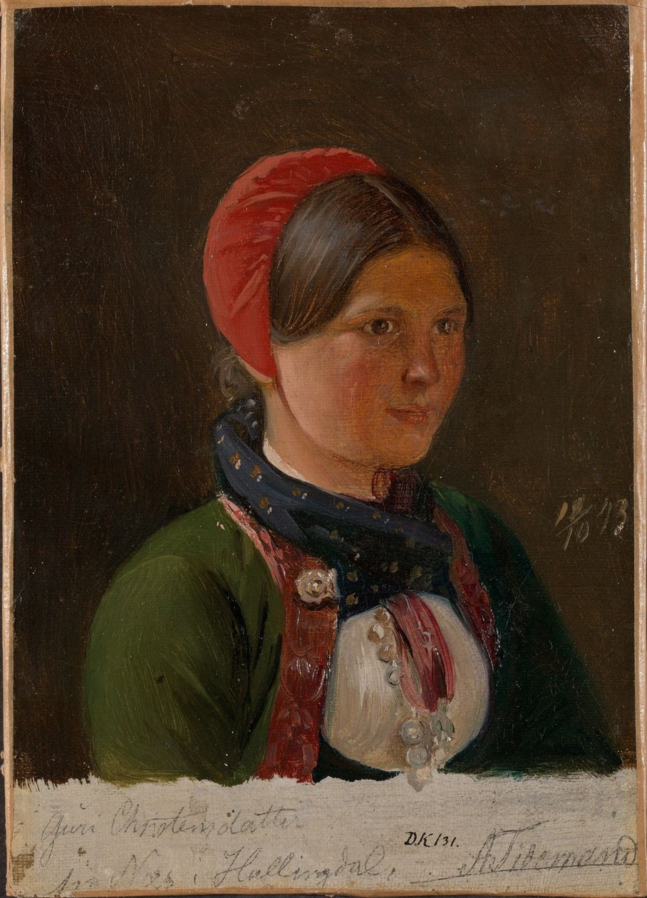 Flickan från Hallingdal av Adolph Tidemand