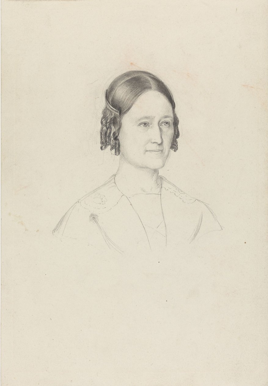 Konstnärens hustru, Johanne Tidemand av Adolph Tidemand
