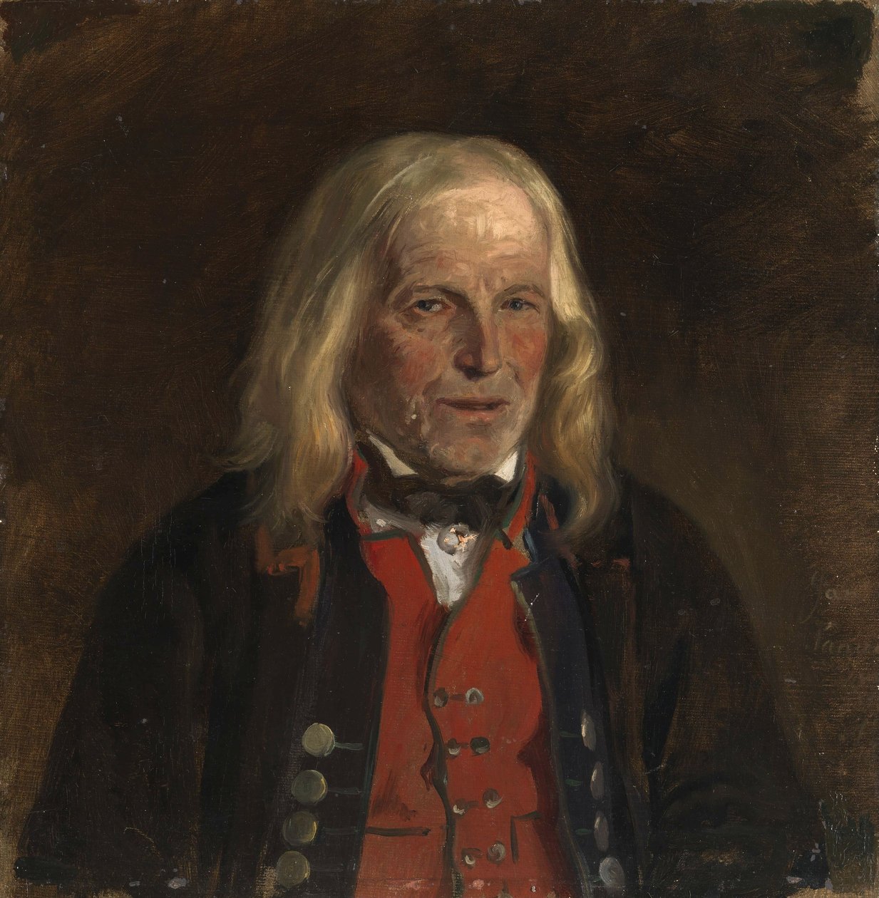 Porträttstudie av bonden Jan Sandve [?] av Adolph Tidemand