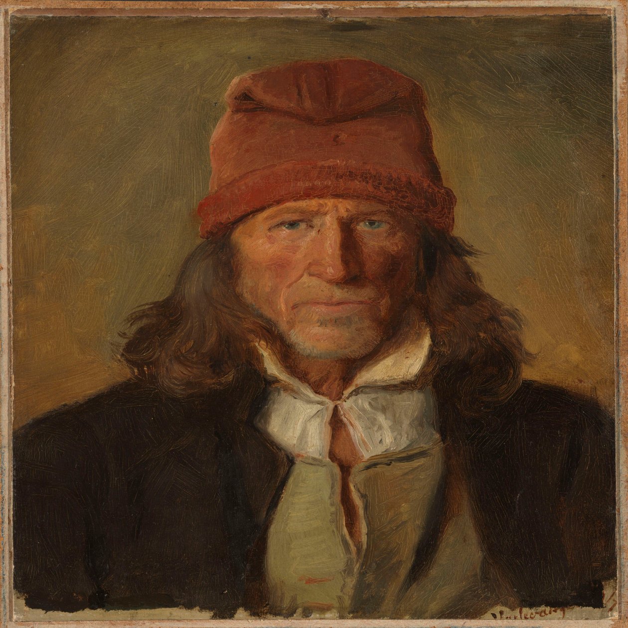Porträtt av en bonde från Vossevangen av Adolph Tidemand