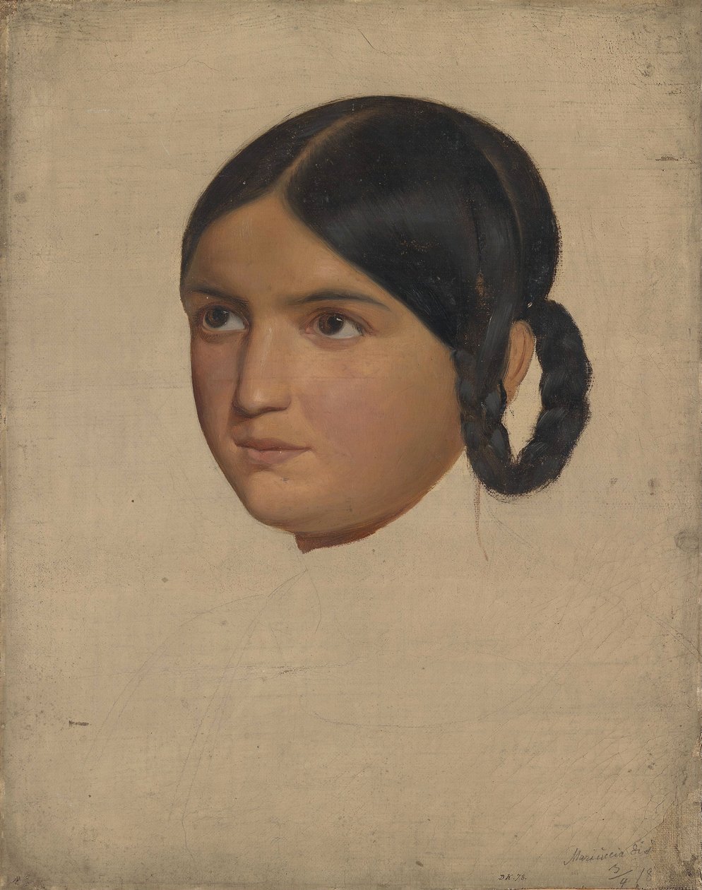 Porträttstudie av Mariuccia av Adolph Tidemand