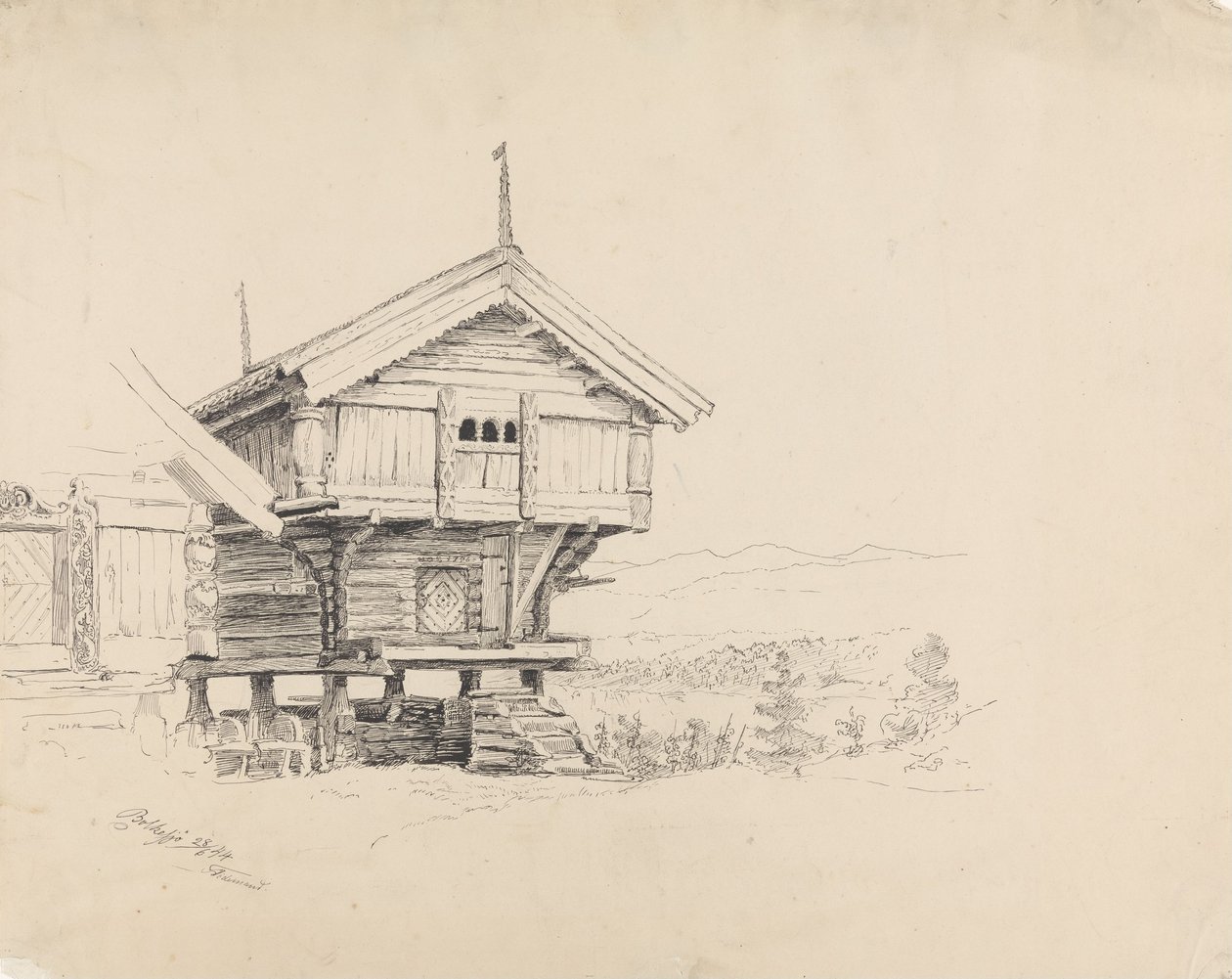 Stabbur, Bolkesjø av Adolph Tidemand