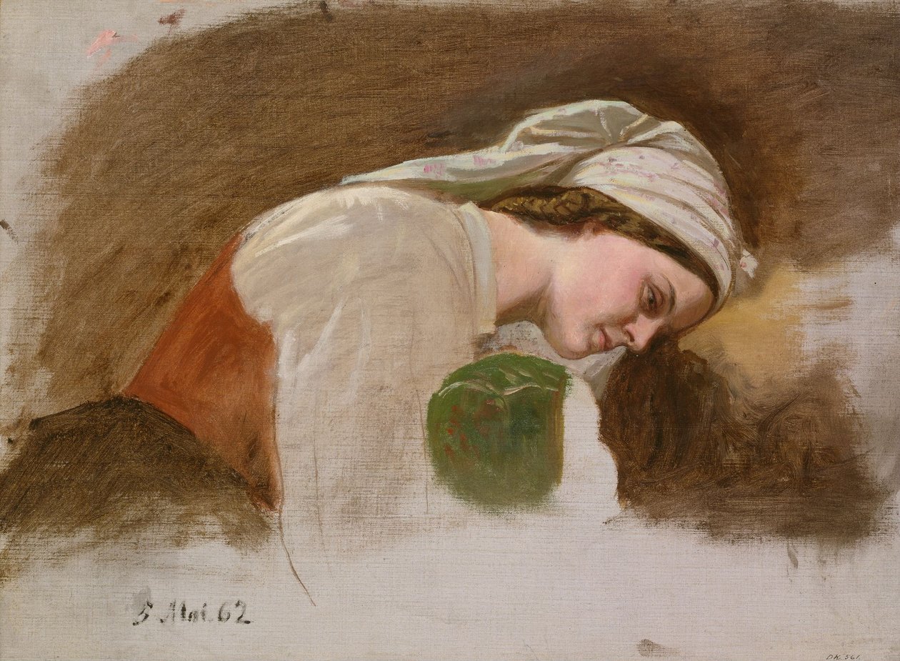 Studie till Efter striden av Adolph Tidemand