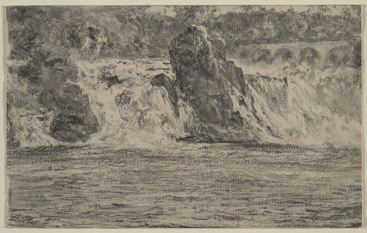 Fallen av Rhen vid Schaffhausen av Adolph Menzel