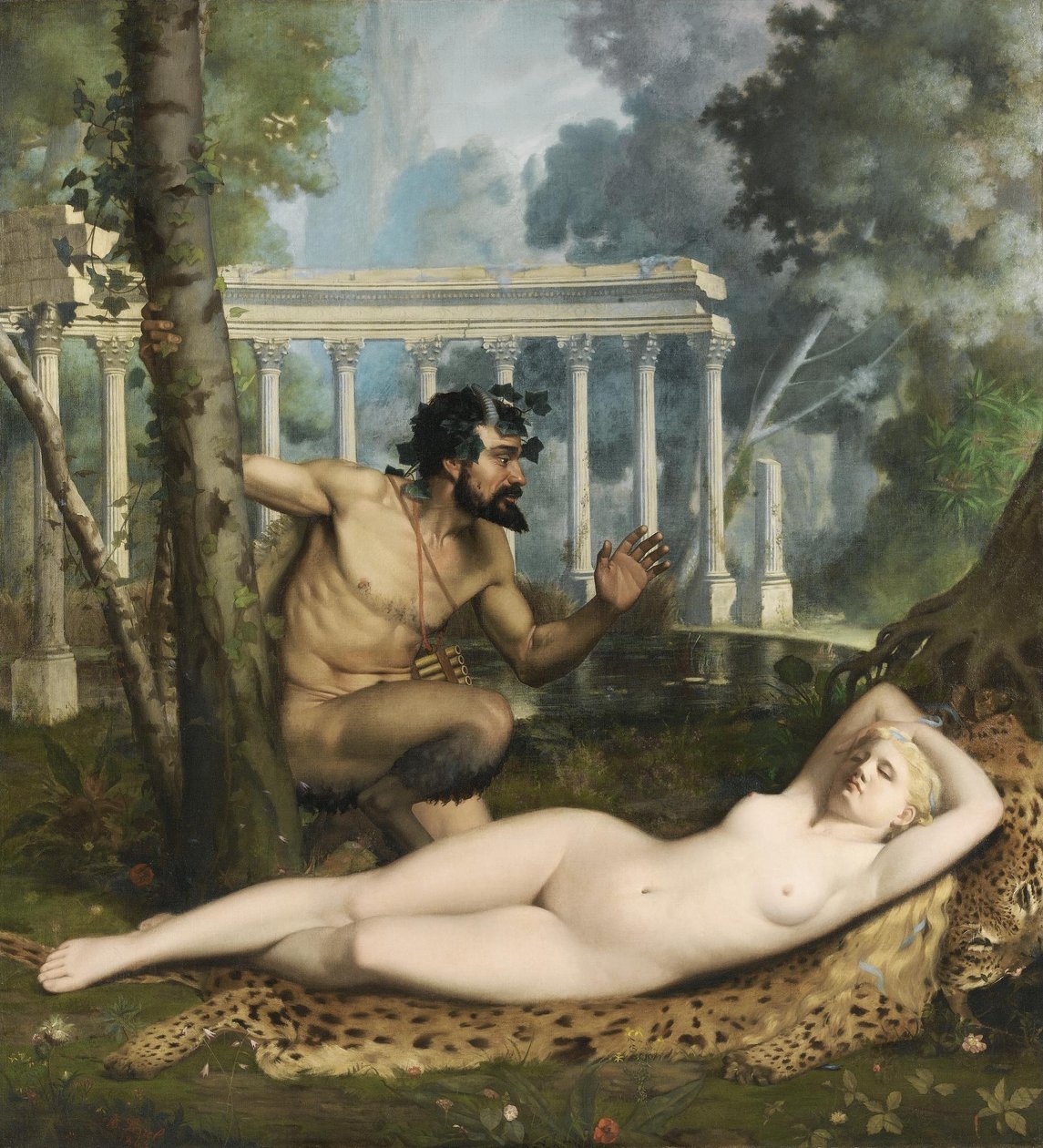 Pan and Venus av Adolphe Alexandre Lesrel