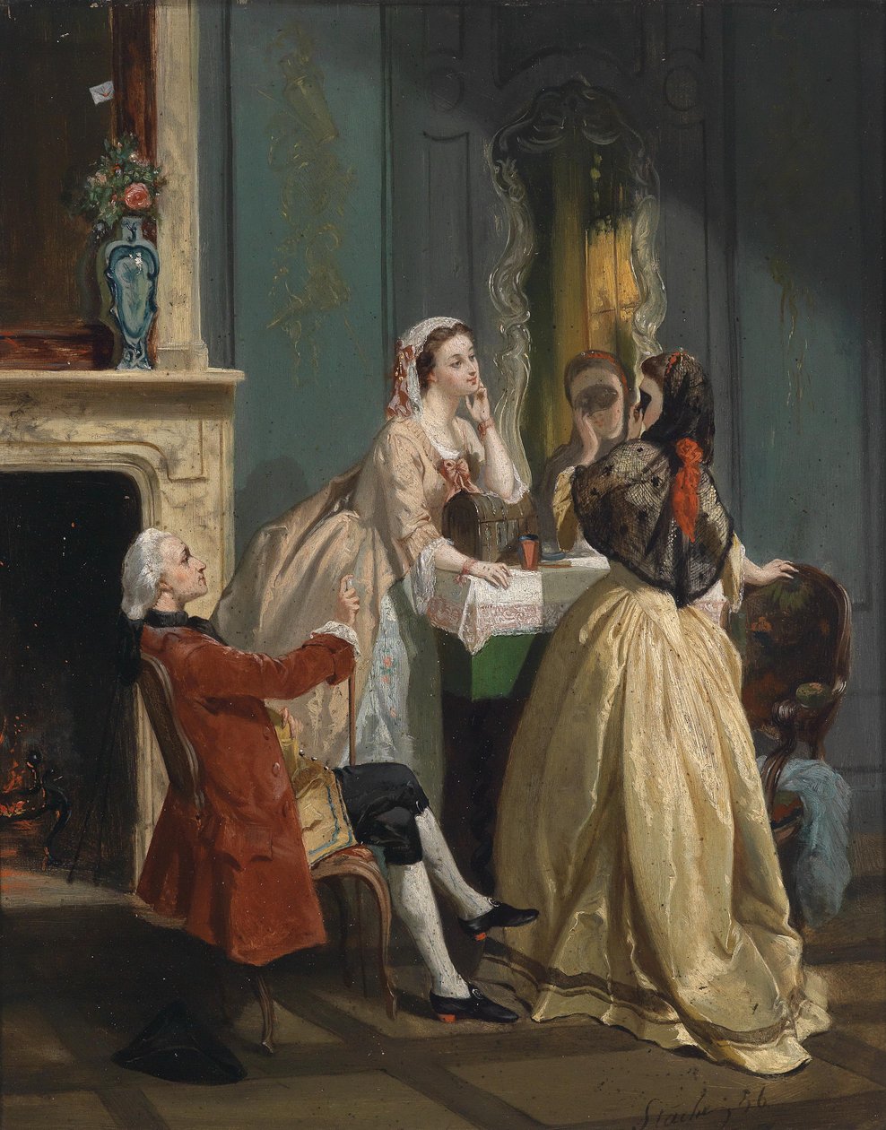 Elegante Gesellschaft av Adolphe Stache