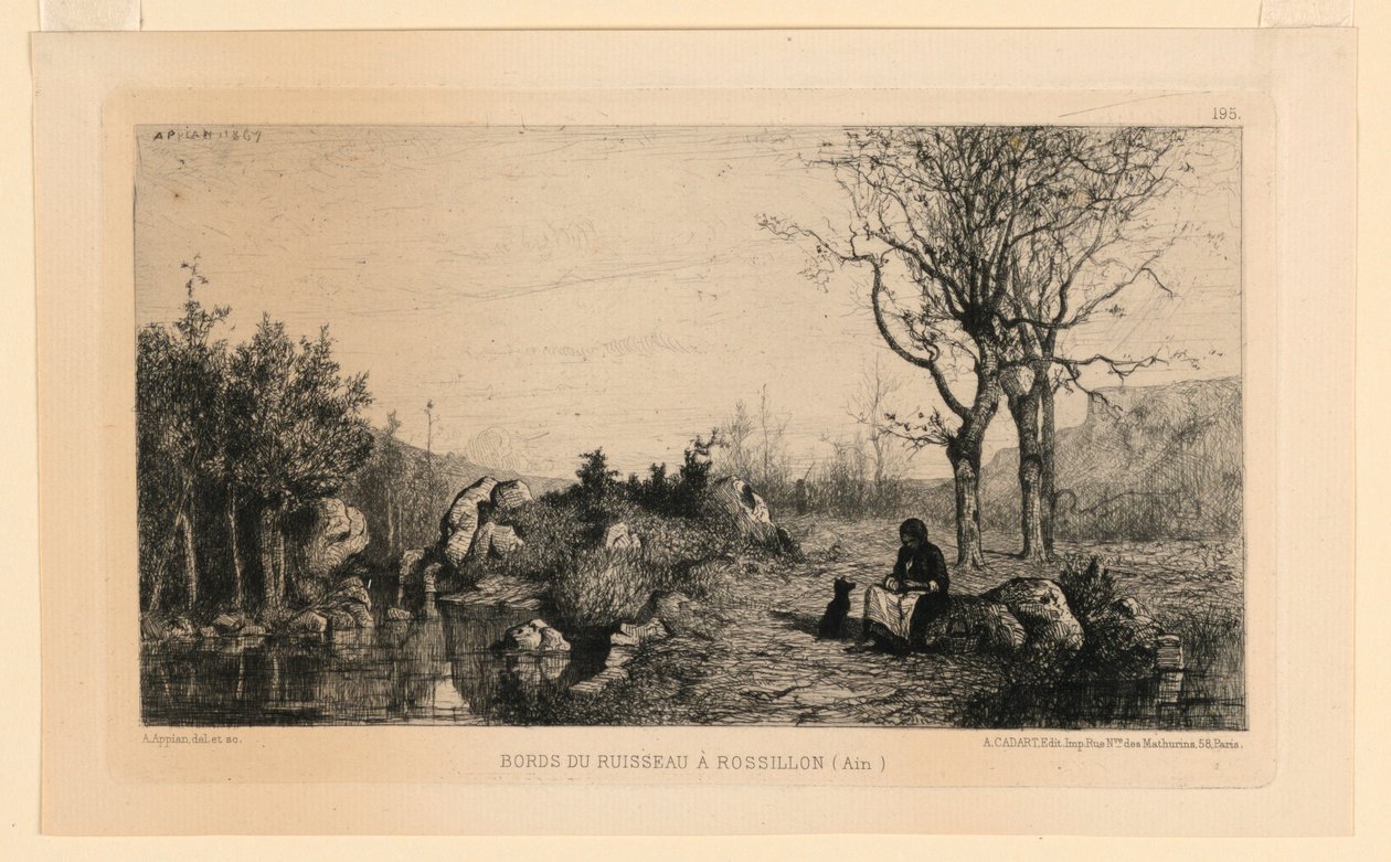 Banken av Ruisseau i Rossillon av Adolphe Appian