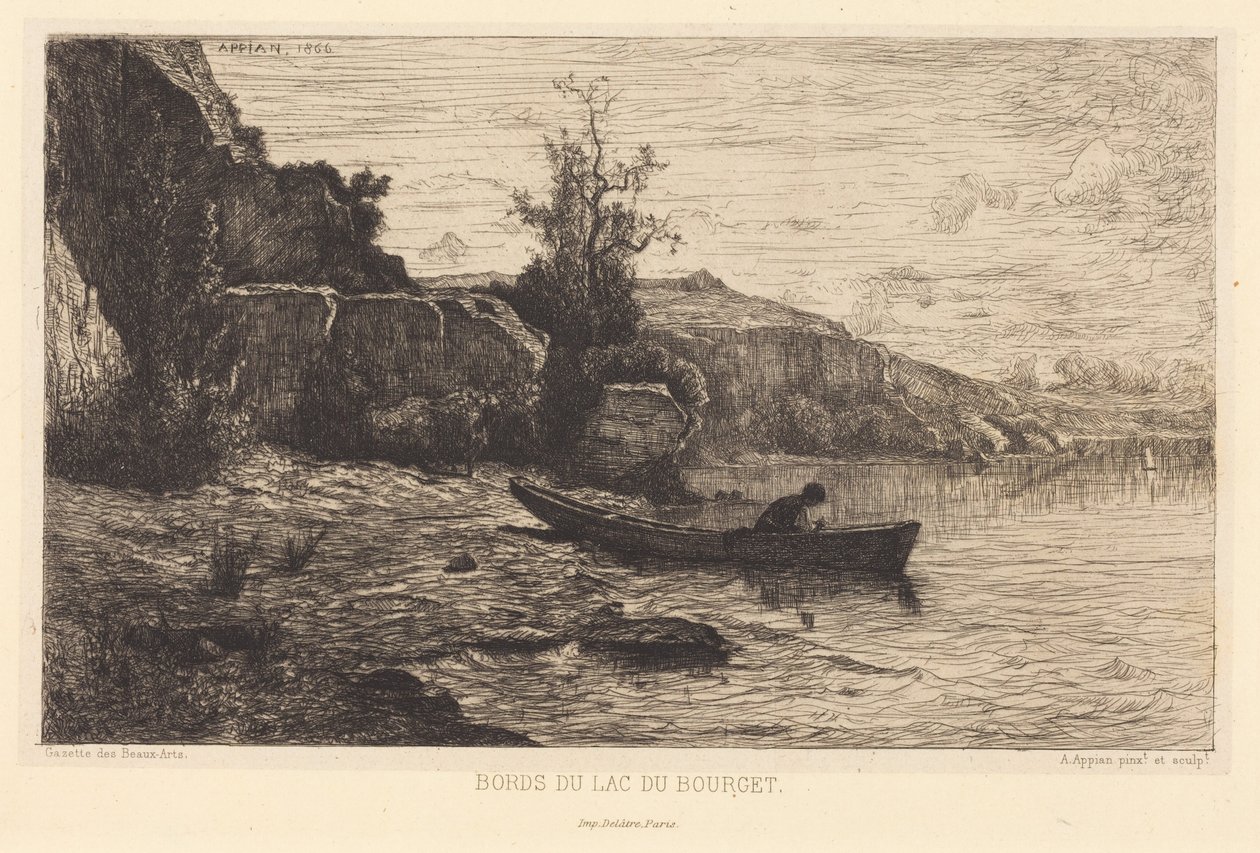 Stränderna vid Bourgetsjön av Adolphe Appian