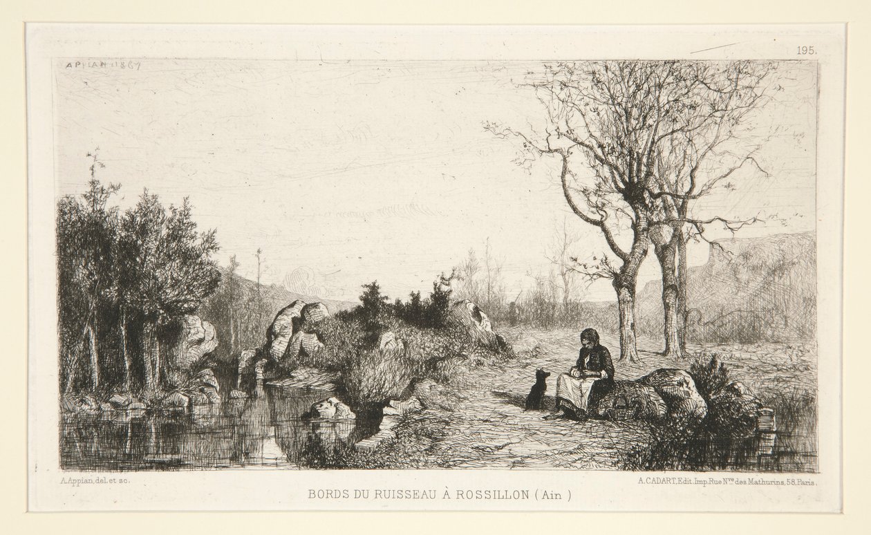 Stränderna vid Rossilon (Ain) av Adolphe Appian