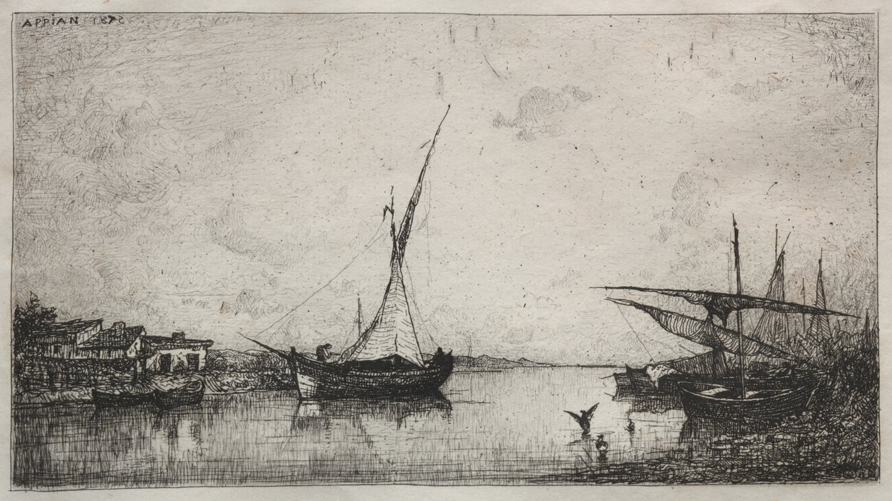 Kanalen vid Martiques av Adolphe Appian