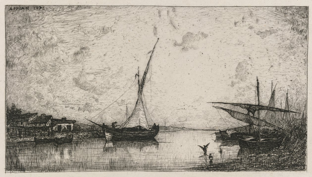 Kanal i Martigues av Adolphe Appian