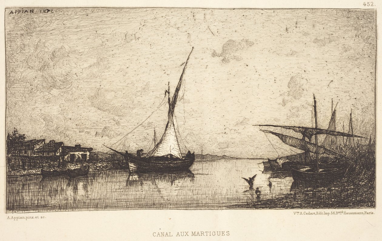 Kanal vid Martigues av Adolphe Appian