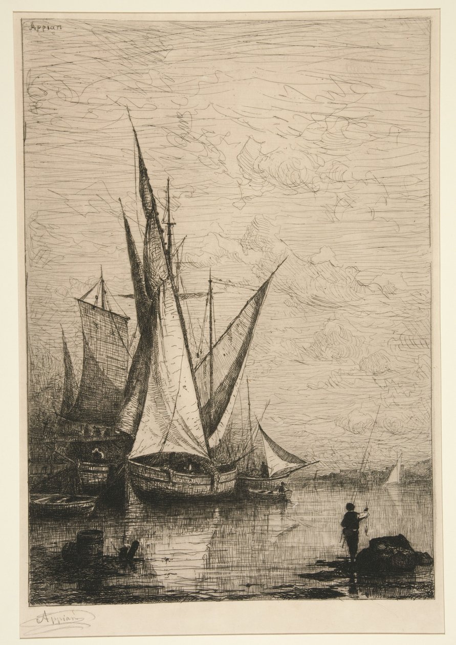 Genuas hamn av Adolphe Appian