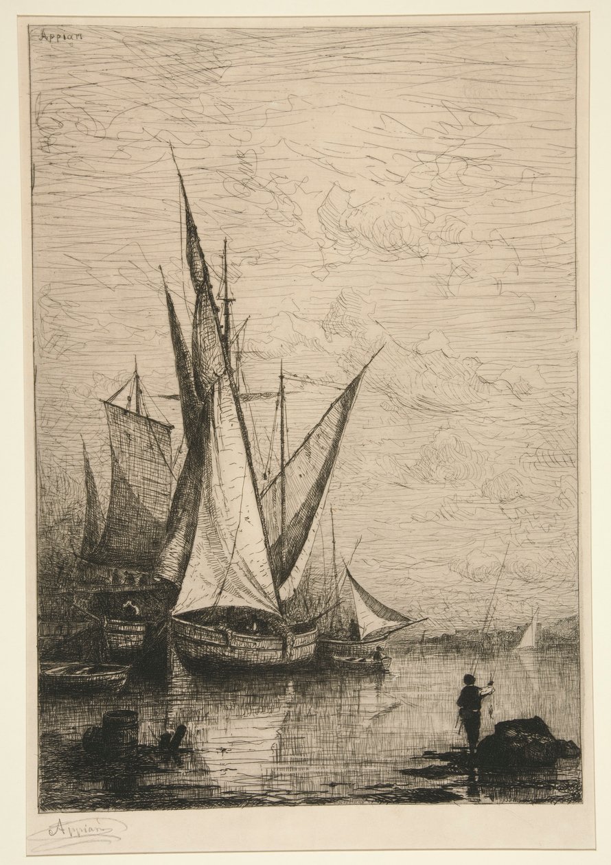 Genuas hamn av Adolphe Appian