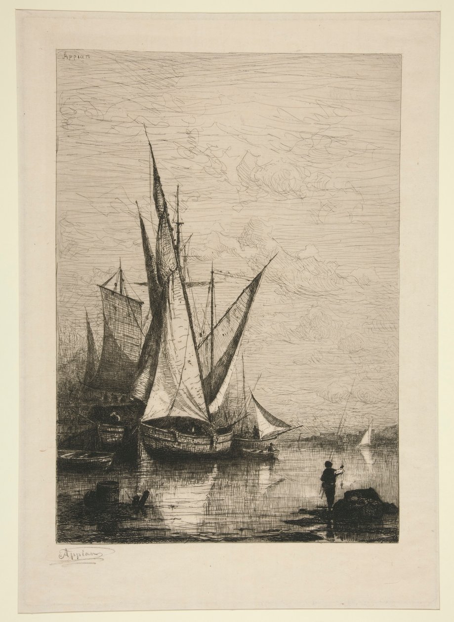 Hamnen i Genua av Adolphe Appian