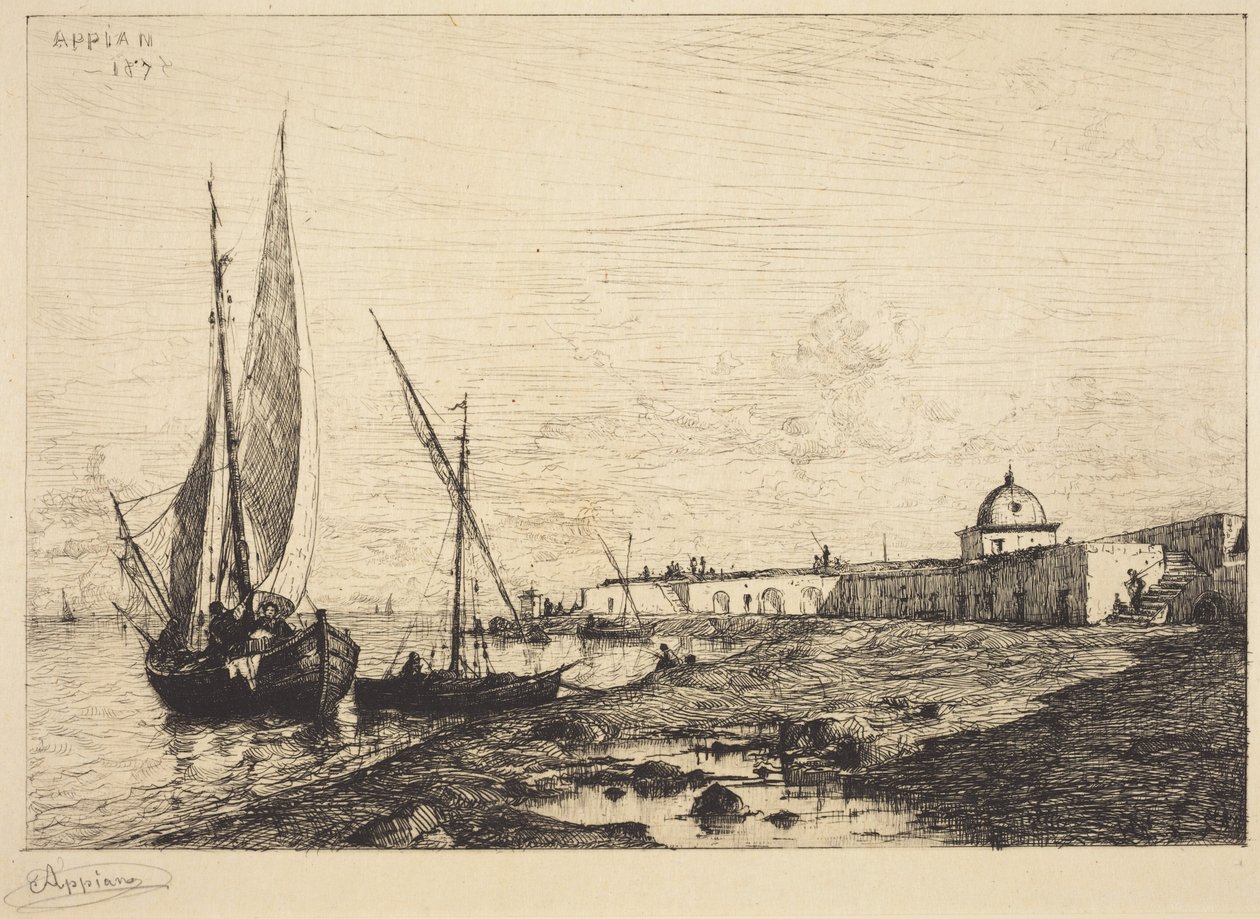 Hamnen i San Remo av Adolphe Appian