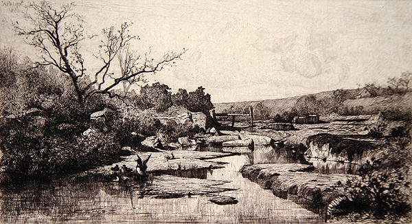 Källan till floden Albarine av Adolphe Appian
