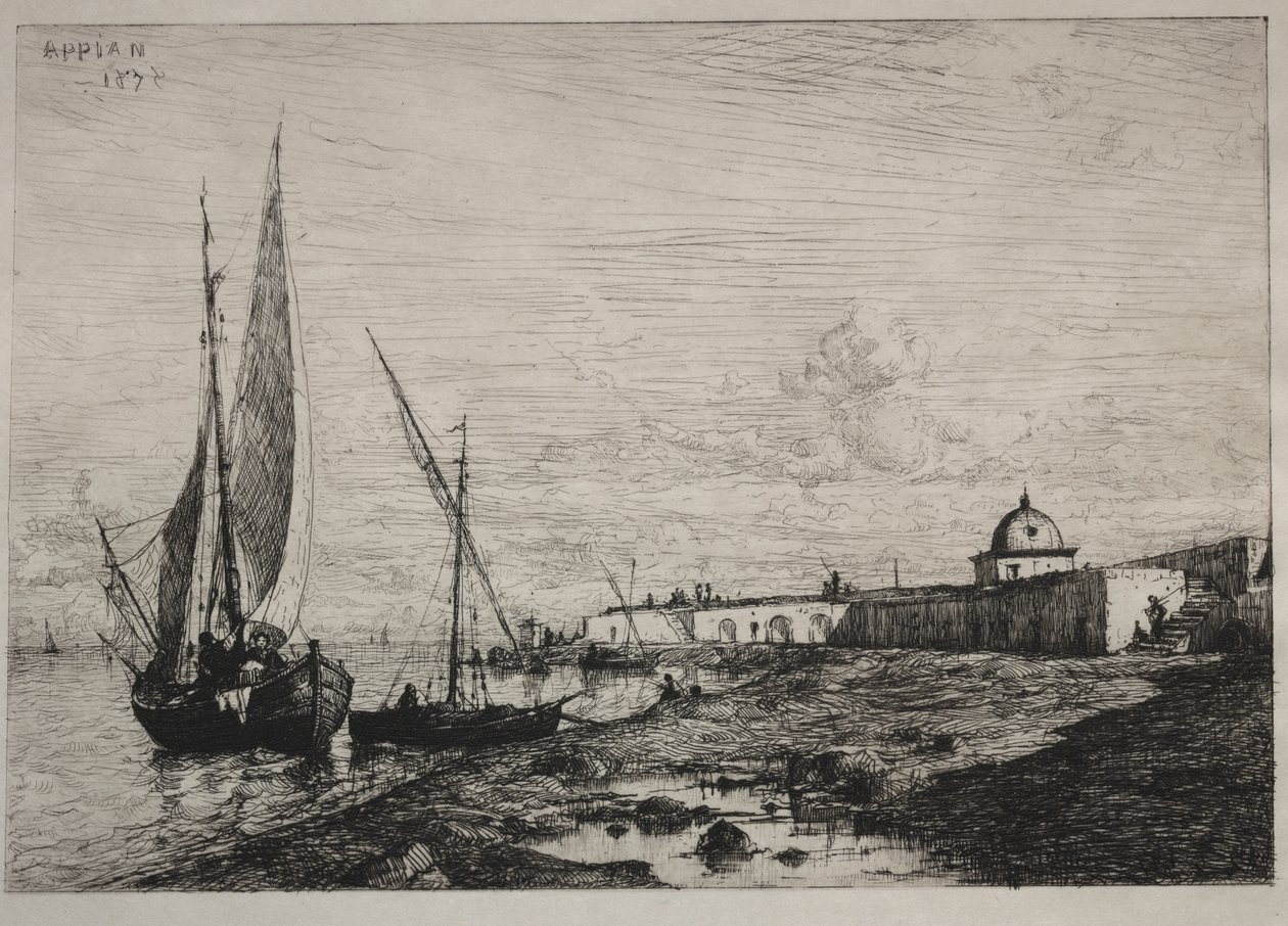 Hamnen i San Remo av Adolphe Appian