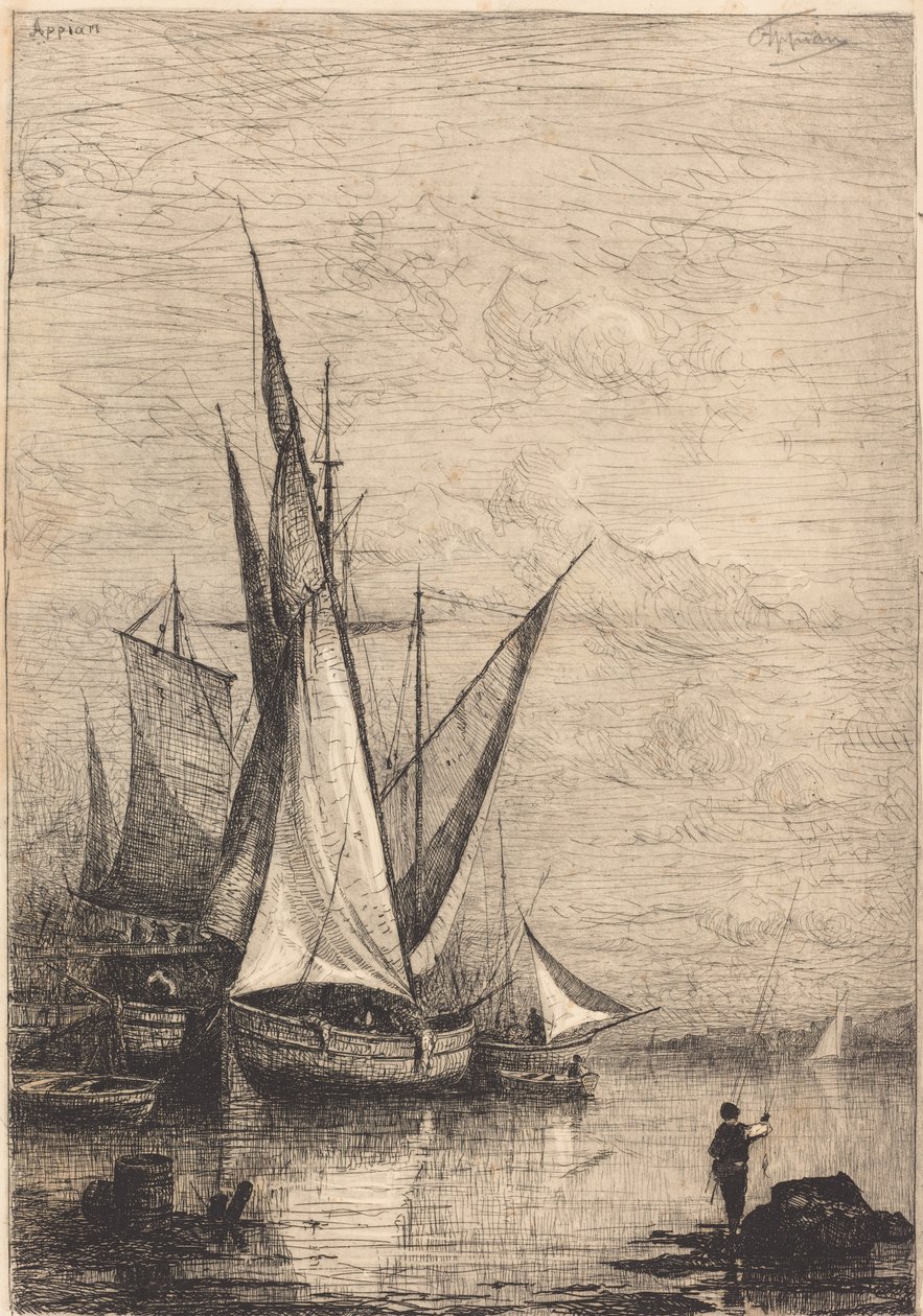 Genuas hamn av Adolphe Appian
