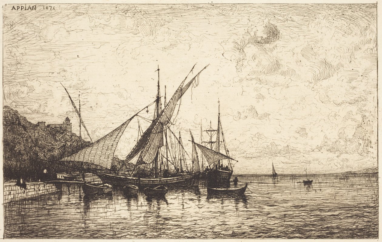 Monacos hamn av Adolphe Appian