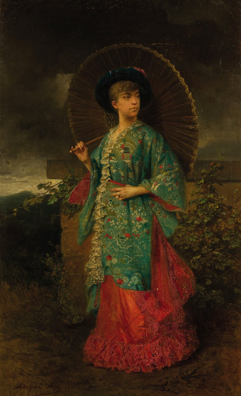 Porträtt av Helene av Mecklenburg-Schwerin 1814-1858, hertiginna av Orleans, 1883. av Adolphe Aze
