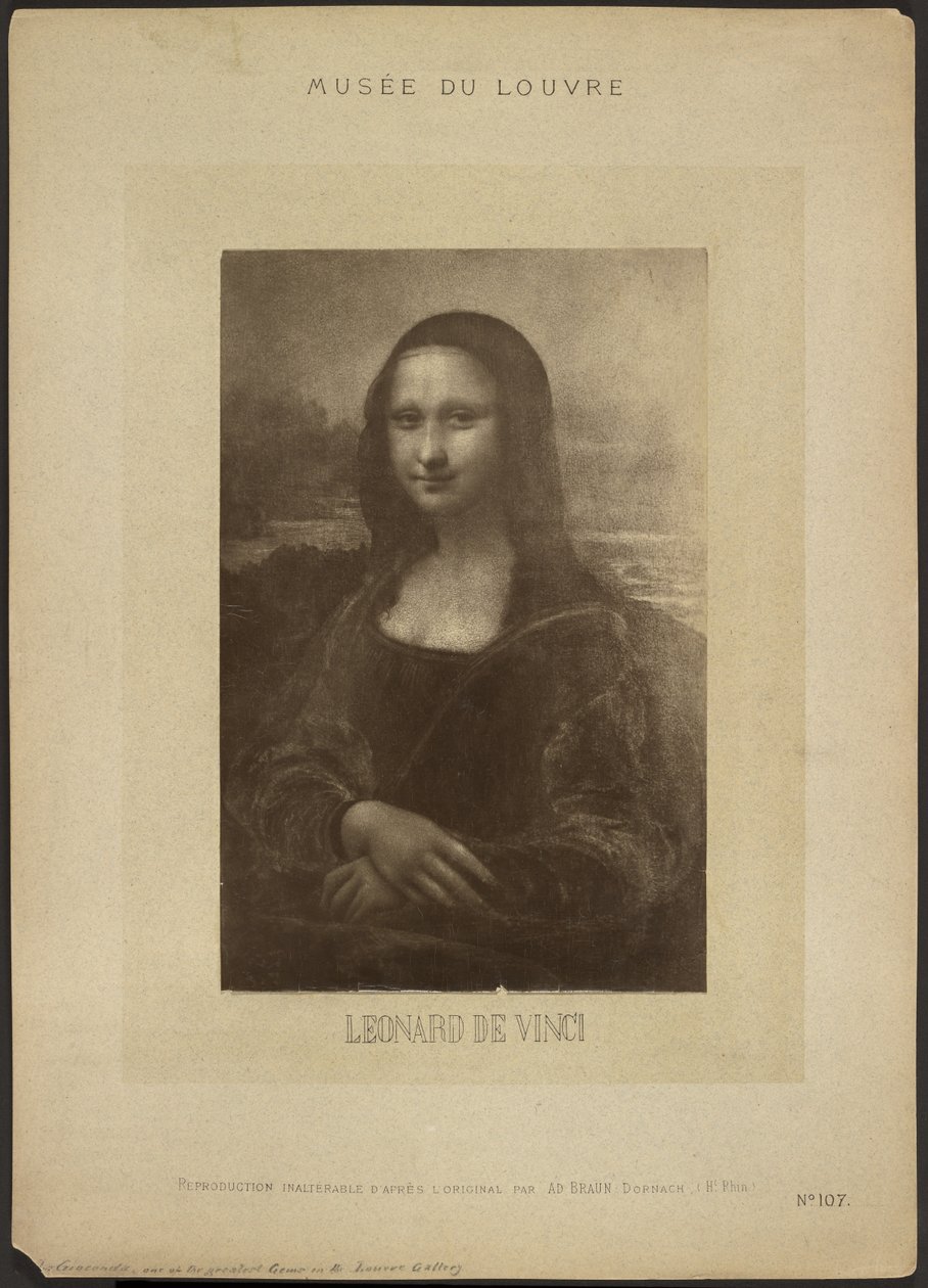 [Mona Lisa av Da Vinci, Louvren] av Adolphe Braun