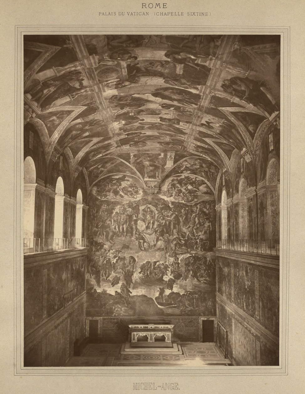 Rom – Vatikanpalatset, Sixtinska kapellet – Michelangelo av Adolphe Braun