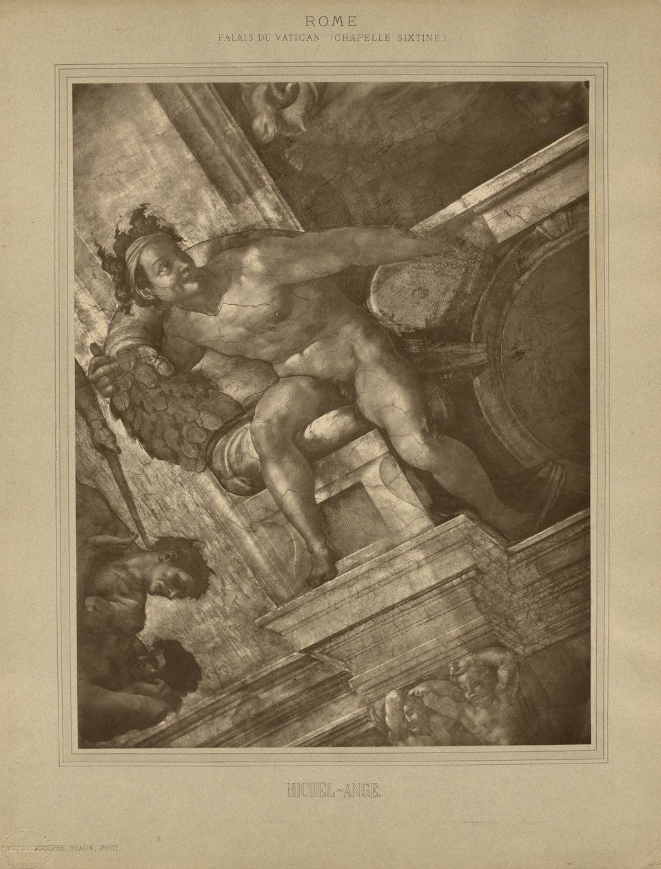 Rom - Vatikanpalatset, Sixtinska kapellet, Michelangelo av Adolphe Braun