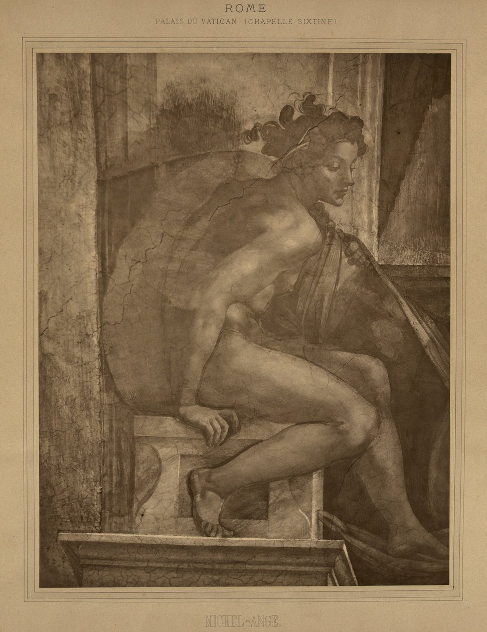 Rom – Vatikanpalatset, Sixtinska kapellet, Michelangelo. av Adolphe Braun