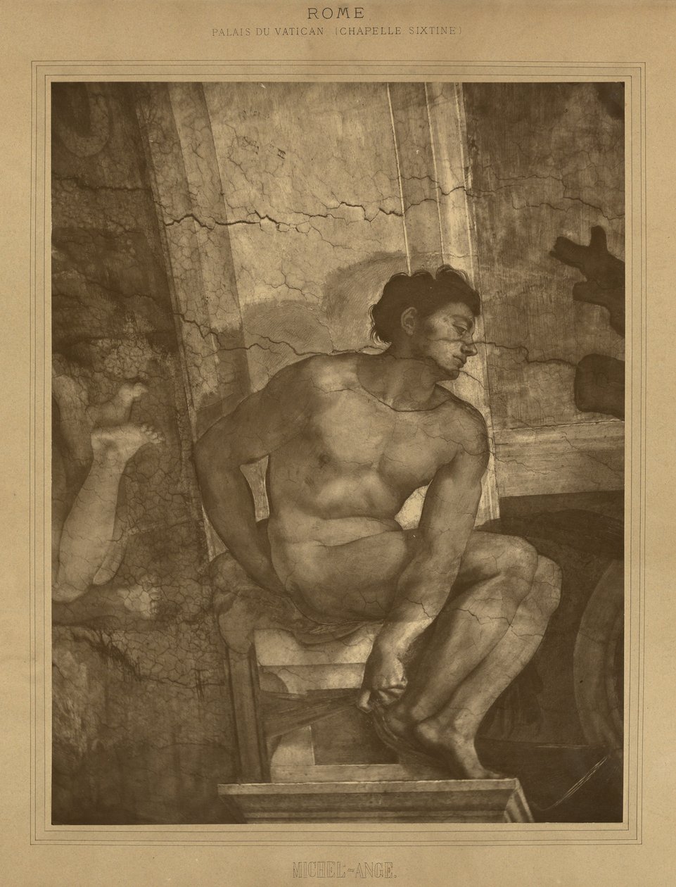 Rom – Vatikanpalatset, Sixtinska kapellet, Michelangelo av Adolphe Braun