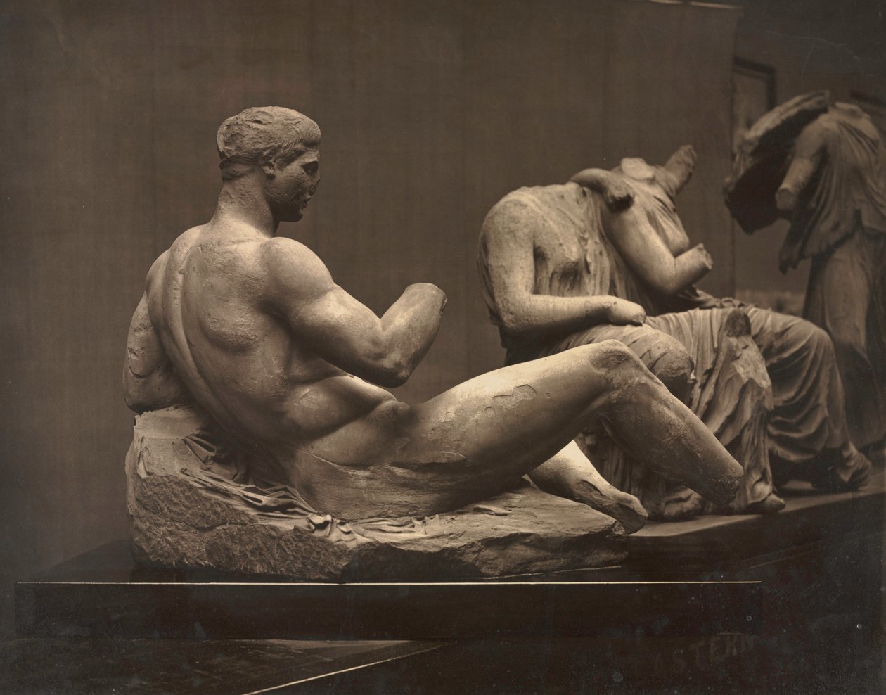 Skulpturer från Parthenon, British Museum, ca. 1870-talet. av Adolphe Braun