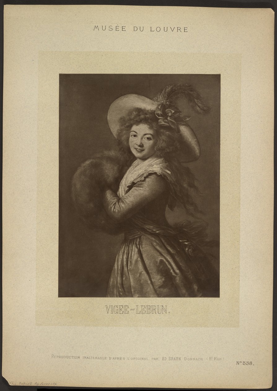 [Självporträtt av Vigee-Lebrun, Louvren] av Adolphe Braun