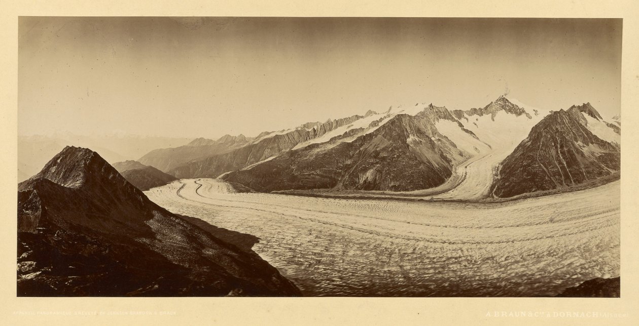 [Snöigt bergspass] av Adolphe Braun