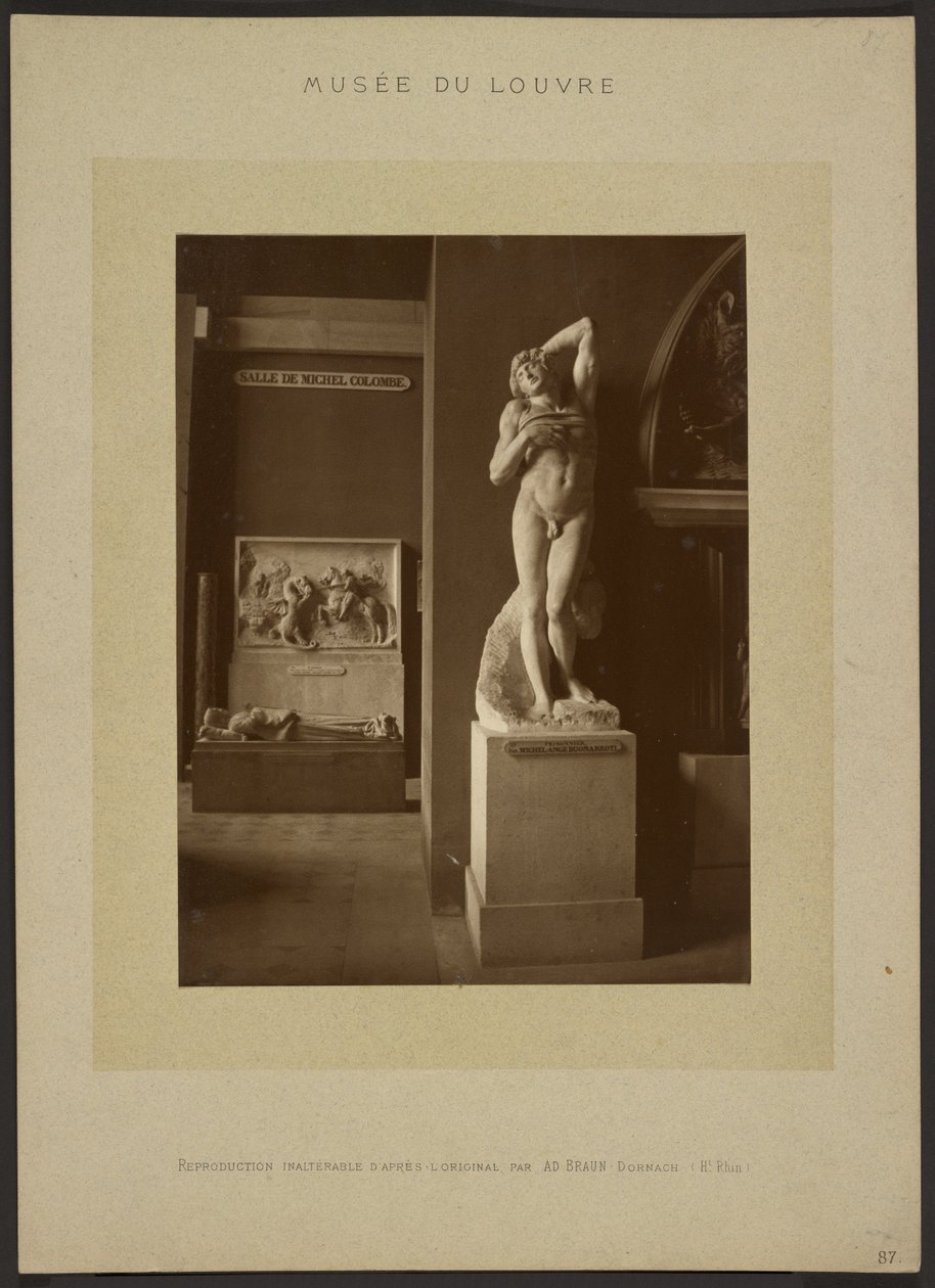 [”Den döende slaven” av Michelangelo, Musée du Louvre] av Adolphe Braun