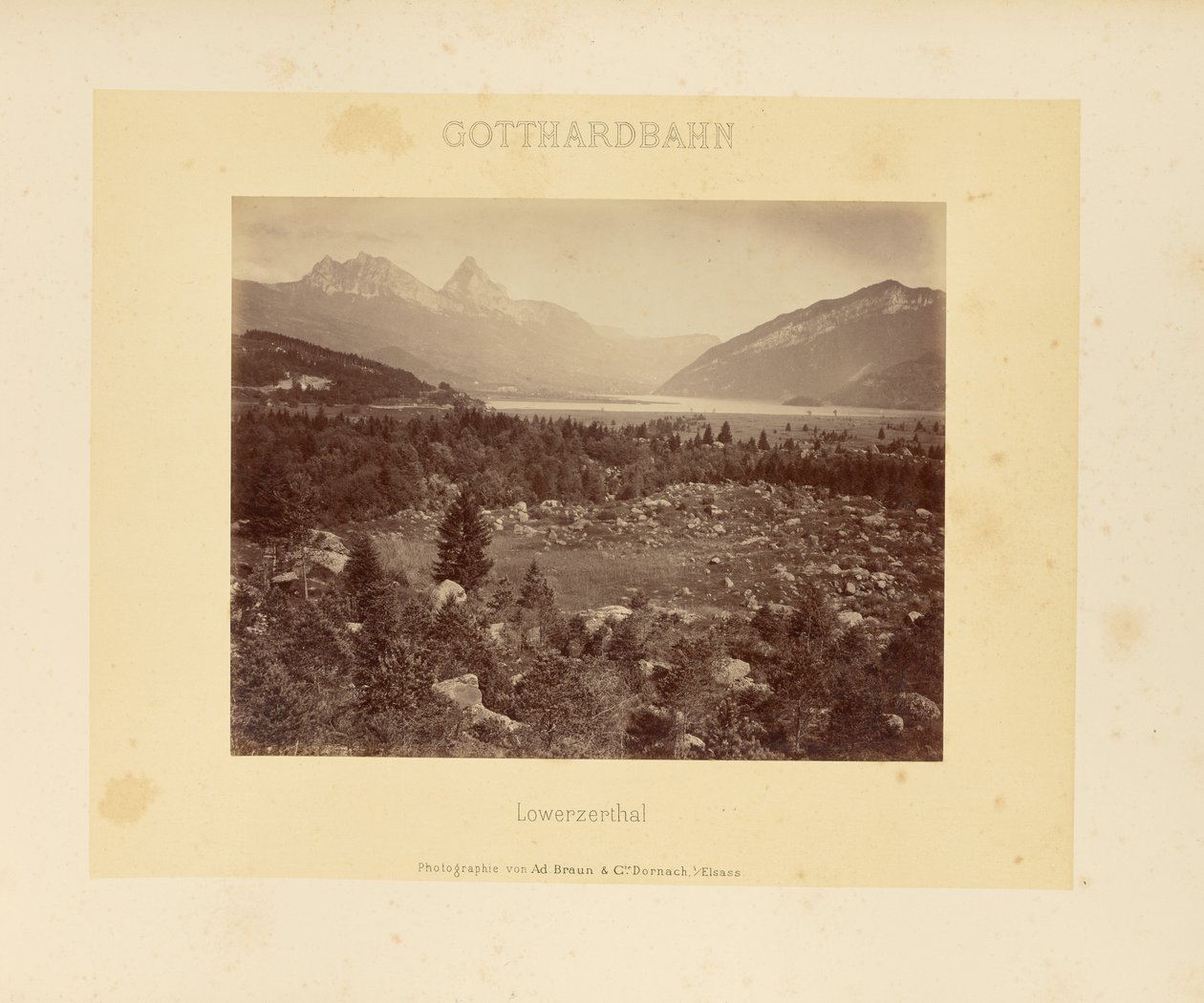Gotthard-järnvägen: Lowerzerthal av Adolphe Braun and Cie
