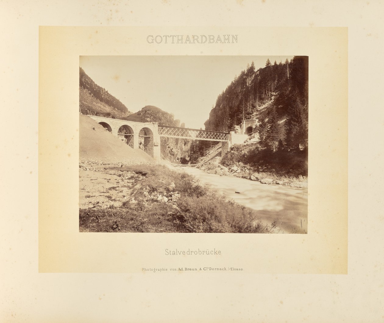 Gotthard-järnvägen: Stalvedro-bron av Adolphe Braun and Cie