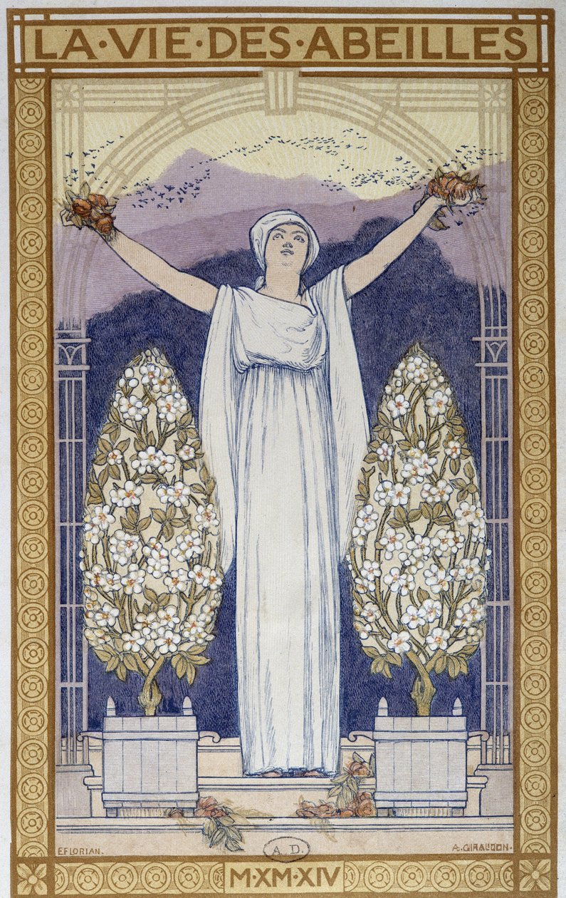The Life of Bees: Allegory - Teckning av A. Giraudon av Adolphe Giraudon