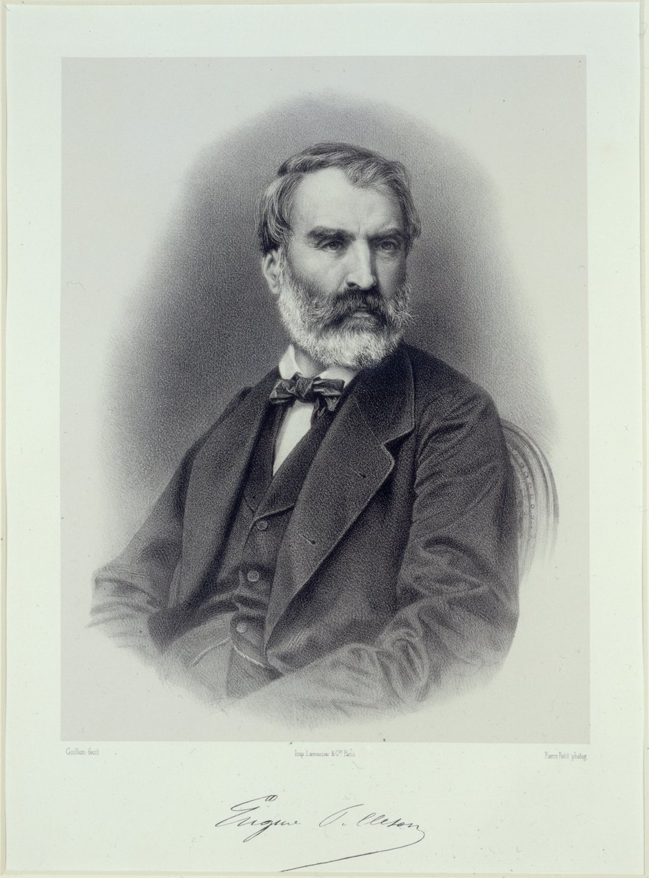 Porträtt av författaren Eugène Pelletan 1813-1884. av Adolphe Guillon