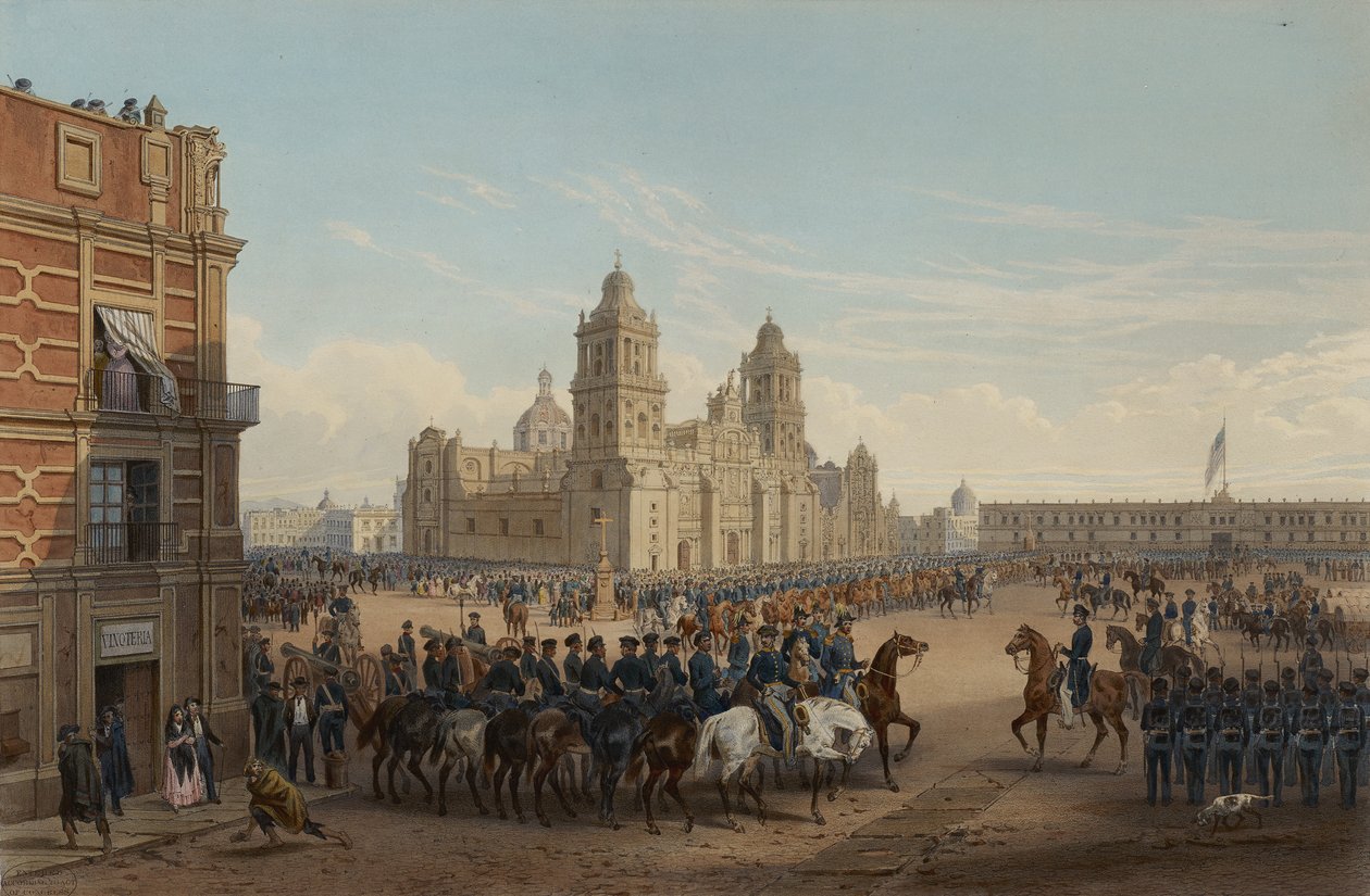Genl. Scotts inträde i Mexiko av Adolphe Jean Baptiste Bayot