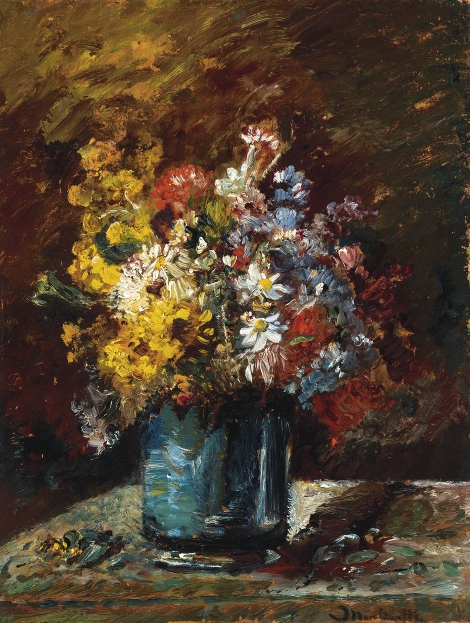 Olika blommor av Adolphe Joseph Thomas Monticelli